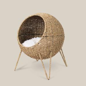 Best Selling Handwoven Seagrass Elevated Pet <b>House</b> Sustainable Handmade Cat Dog <b>Bed</b> With Legs Wholesale Export Factory Price - Product Image 1