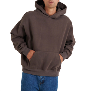 Meilleure vente lettre personnalisée broderie 100% coton gros surdimensionné unisexe respirant hommes sweats à capuche goutte épaule Streetwear - Product Image 1