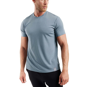 High Quality Men's Half Sleeve T-<b>Shirt</b> Quick Dry Breathable Knitted Outdoor Sportswear Formal <b>Camp</b> Tee - Product Image 3