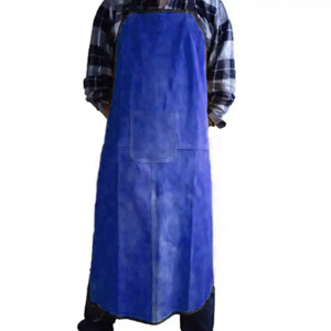 Delantal de soldadura de cuero Partido de vaca de alta resistencia, ignífugo, resistente al calor, Protección corporal duradera con estilo liso - Product Image 2