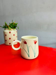 Charmante tasse en céramique imprimée 300ml tasse fabriquée à la main pour une prise en main confortable - Product Image 2