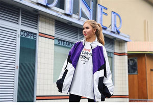 Veste coupe-vent imperméable pour hommes Service OEM Fermeture éclair complète Patchwork Color block Veste de survêtement unisexe des années 90 pour hommes - Product Image 5