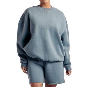 Gran oferta, conjunto de camisetas de algodón 100%, camiseta de manga corta Lisa personalizada 250 GSM, pantalones cortos, conjunto de camisetas y pantalones cortos de dos piezas para mujer - Product Image 1