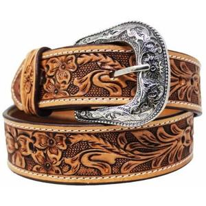 Cinturón de piel de búfalo y agua de vaca auténtica a la moda Unisex logotipo personalizado impreso tendencia más de la India con hebilla de acero - Product Image 4