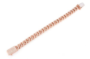 12MM Blanc 14K Or Argent VVS Lab Cultivé Diamant Cubain pour Bracelet Hip Hop Miami Glacé Cubain Lien Chaîne pour Hommes Femmes pour - Product Image 6