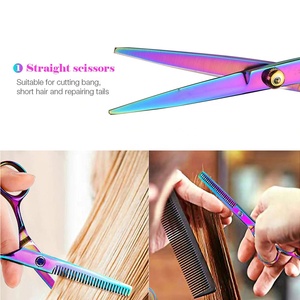 High Quality 6-Inch Stainless Steel Beauty Barber Thinning <b>Scissors</b> Sharp Straight Blade Blunt Ceramic Handle <b>Left</b>-<b>Handed</b> 32 - Product Image 2