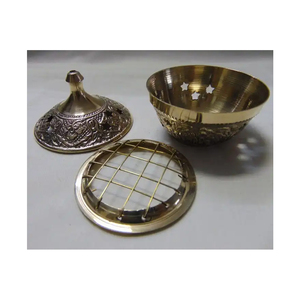 Proveedor al por mayor Incensario de metal Cono de carbón Quemador de incienso Estilo antiguo chapado en oro Precio competitivo Exportador - Product Image 1