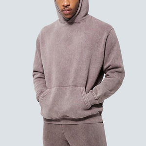 Conjunto Deportivo Personalizado de Alta Calidad para Hombre, Sudadera con Capucha y Pantalones Deportivos de Algodón, Sudadera Holgada con Capucha y Pantalones Deportivos Lavados, Conjunto de 2 Piezas - Product Image 6