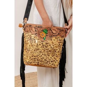 Sac à main en cuir Style nouveau, sac à main en tissu Jacquard sac fourre-tout grande taille Vintage sac multicolore - Product Image 4