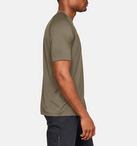T-shirt léger de sport pour hommes, à séchage rapide, à manches courtes, haut d'exercice, évacuation de l'humidité, long cou, pour la course à pied - Product Image 3