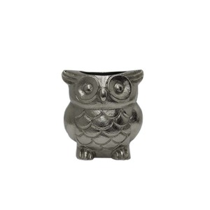 รูปปั้นนกฮูกอะลูมิเนียมตกแต่งบนโต๊ะรูปปั้นโบราณโบราณสำหรับบ้านห้องนั่งเล่นประติมากรรมตั้งโต๊ะ - Product Image 4