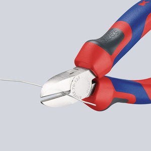 For KNIPEX 125 mm <b>Side</b> <b>Cutters</b> with Chrome-Plated Head and Multi-Component Handles Plier - Product Image 4