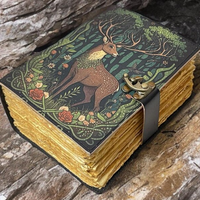 Carnet en cuir Hunter Book Shadows de 400 pages, motif lecteur squelette, thème de Noël, conçu pour une visibilité optimale en recherche