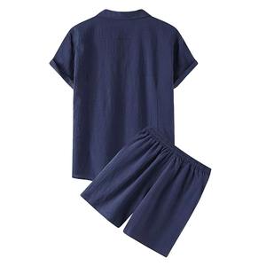 Tenue décontractée de rue d'été pour hommes ensemble de deux pièces en gros avec short imprimé et t-shirts séchage rapide et respirant - Product Image 6
