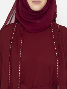 Nouveau designer à la mode personnalisé femmes Naqab à manches longues Burqa traditionnel musulman style ethnique Hijab & Abaya de Dubaï - Product Image 4