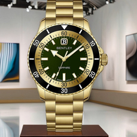 Für AURORA Elegante Herren-Quarzarmbanduhr mit Zeigerzifferblatt, Saphirglas, 316L Edelstahl, 42mm, Wasserdicht 10 ATM