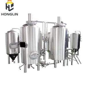 Honglin sistem pembuat bir Pilot kualitas tinggi Nano Brewery / Brewing peralatan 200L 300L 400L 500L Brewhouse