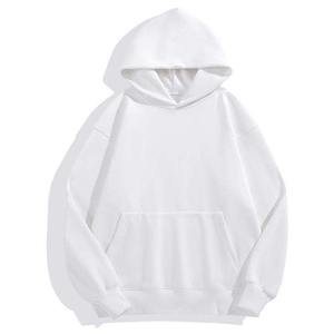 Sudadera con capucha de gran tamaño y logotipo personalizado, jersey de lana en blanco con diseño OEM para hombre, ropa de calle Lisa bordada al por mayor - Product Image 5
