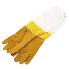 Gants de sécurité pour l'apiculture en cuir de vachette doré de taille XL, protection ignifuge durable des mains avec emballage personnalisé, service OEM - Product Image 3