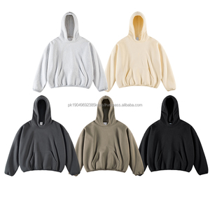 400GSM camiseta de peso pesado 100% algodón polar pulóver hombres ajuste Regular Color liso logotipo personalizado Digital secado rápido transpirable - Product Image 1