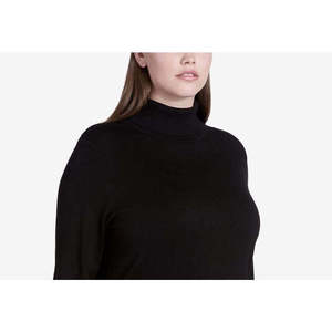 Maglione a Collo Alto Traspirante da Donna Calvin Klein, Alta Qualità, Lavorato a Maglia, Stile Casual per Autunno Inverno, Nero, Taglia 3X - Product Image 2