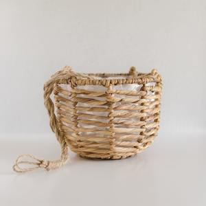 Macetas colgantes de pared tejidas a mano con el mejor descuento, macetas de jacinto de agua, macetas de mimbre - Product Image 3