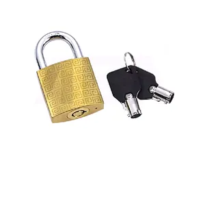 High Security Hardened Steel Shackle Brass Cylinder Anti-corrosion Brass Padlock With Brass Keys