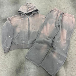 Trajes Deportivos para Hombre con Lavado Ácido, Alta Calidad, Personalizados, Moda y Ropa Deportiva, Cuello con Capucha, Talla Grande para Invierno - Product Image 4