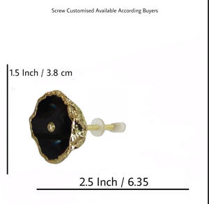 Luxury <b>Black</b> Agate Cupboard <b>Knob</b> Metal Cabinet <b>Door</b> Drawer Pulls for Kitchen Warehouse Living Room Villa Hotel School-AK 101 - Product Image 3