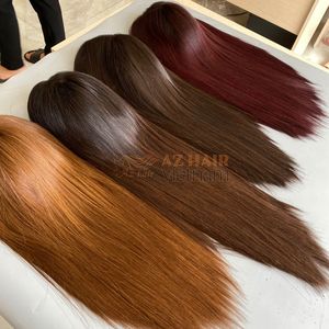 วิกผมแท้แบบเส้นผมคู่สีน้ำตาลเข้มสีดำ100% ผมต่อจากเวียดนาม - Product Image 6