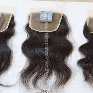 Mèches indiennes vierges frisées, cheveux humains bouclés avec fermeture en dentelle transparente suisse HD - Product Image 2