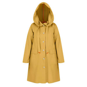 Chaqueta Impermeable Ecológica de Secado Rápido, Recubierta de PVC y Poliéster Verde, para Otoño/Invierno, con Cremallera Frontal y Botones - Product Image 1