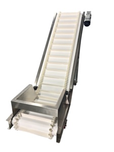 Transportador Inclinado Tipo Z, Transportador de PU de Grado Alimenticio con Tolva para Transportar Cereales a Granel y Productos Alimenticios - Product Image 1