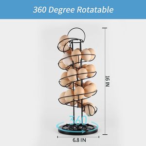 Rack à oeufs Skelter Spiral Design Metal Egg Skelter Dispenser Rack Storage Display Rackn Noir - Product Image 3