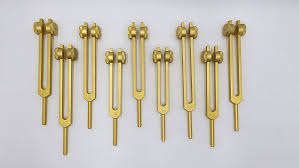 Diapasones de Sanación Chakra 9 con Peso y Solfeggio 9 sin Peso (Dorado) - 18 Diapasones para Uso en Laboratorio - Product Image 2