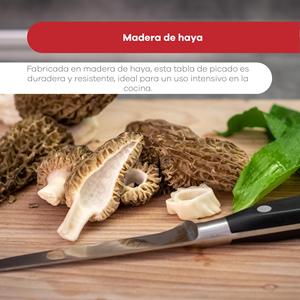 Juego de ollas San Ignacio+ Bergner NATURALLY de ocho piezas. Tabla de cortar redonda, 38x28x1.5cm, hecha de madera de haya. - Product Image 3