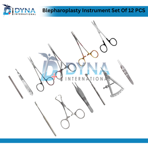 Ensemble d'instruments de blepharoplastie manuels en acier inoxydable de qualité supérieure certifiés CE, 12 pièces, réutilisables, pour chirurgie plastique - Product Image 5