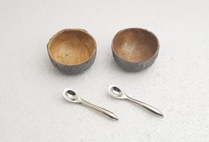 Look Unique Béton Acacia En Bois Calebasse Dip Soupe Bol Dernière Conception À La Main Ménage Vaisselle Souse Trempettes Salade Bol - Product Image 2