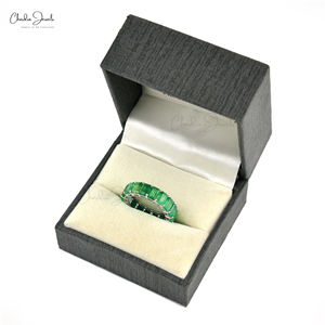 แหวนเพชรทรงแปดเหลี่ยมขนาด 6x4 มม. รุ่นใหม่ ขายดี พร้อมแหวนแต่งงานทองคำขาว 14k ดีไซน์อินฟินิตี้ จำหน่ายราคาส่ง - Product Image 3