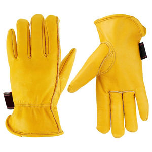 Guantes de trabajo de seguridad para jardín de piel de cabra de alta calidad Guantes de montaje antideslizantes y anticortes Guantes de trabajo a precio de fábrica - Product Image 1