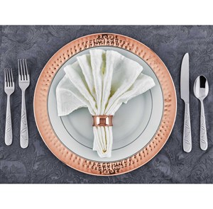 Nouvelle conception faite à la main en métal émail impression assiette de chargeur ronde pour la maison et les hôtels vaisselle plats et assiettes - Product Image 6