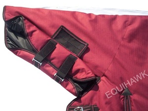 Mantas de Invierno para <span class=keywords><strong>Caballos</strong></span> de Ripstop Borgoña, Transpirables e Impermeables, Equipo Ecuestre, Productos Equinos - Product Image 3