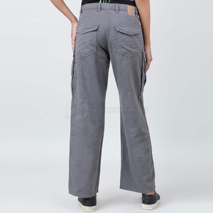 Pantalon cargo décontracté d'hiver léger pour femmes avec devant plat pour le yoga et le streetwear, la course à pied et un usage décontracté - Séchage rapide et respirant - Product Image 3