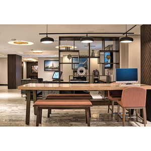 Juego de Sofás Personalizados para Hotel, Mesa y Sillas de Madera para Muebles de Vestíbulo para <span class=keywords><strong>Apartamentos</strong></span> y Resorts, Estilo Holiday Inn en Oferta - Product Image 4