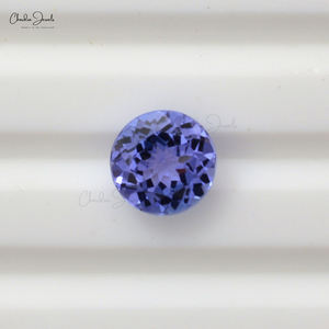 1 Ctw pierre tanzanite semi-précieuse de qualité AAA 6X6MM pierre précieuse tanzanite naturelle à facettes de forme ronde du fournisseur d'or indien - Product Image 2