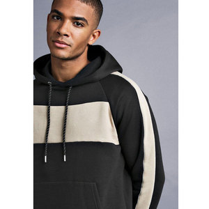 Vente en gros de sweats à capuche pour hommes, deux couleurs contrastées, 100% coton, logo personnalisé, streetwear OEM - Product Image 2