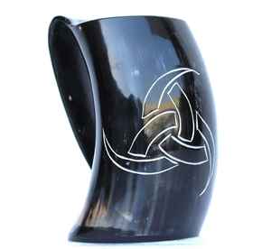 Taza de cuerno grabada personalizada, jarra de regalo personalizada, taza de cuerno Natural para beber, utensilios ecológicos para bar - Product Image 3