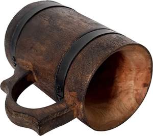 Tazas de Leche de Madera Quemada Hechas a Mano para Hombre |   Idea de Regalo Empresarial de Lujo Moderno: Taza de Madera Única - Product Image 5