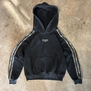 Personnalisé Hiver Surdimensionné Boxy Fit Polaire Survêtement Soleil Fade Lavage Baggy 450 100% Coton À Capuche Pantalon De Survêtement Ensemble Unisexe Streetwear - Product Image 5