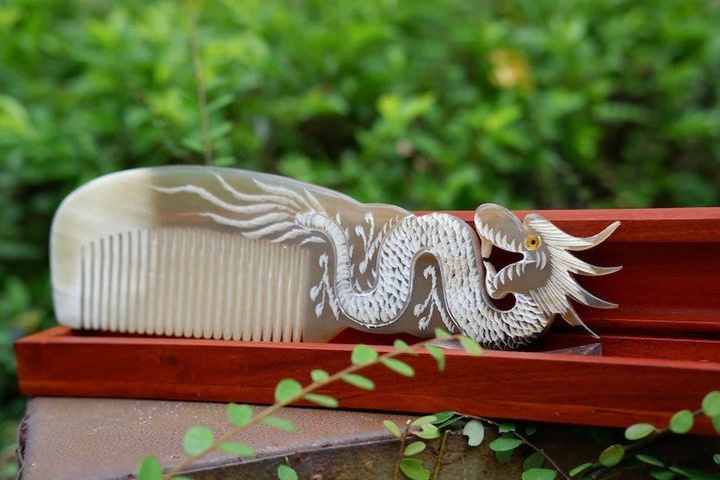 バッファローホーンコームナチュラルホーンコームハンドメイド